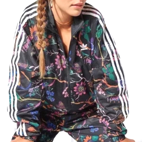 ADIDAS x FARM RIO 2017 Ltd Ed Floral Zip TRACK JACKET *XS nwot & LEGGINGS SET *M - Picture 2 of 16
